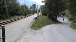 The station right outside Fiesch Sports Holiday Resort